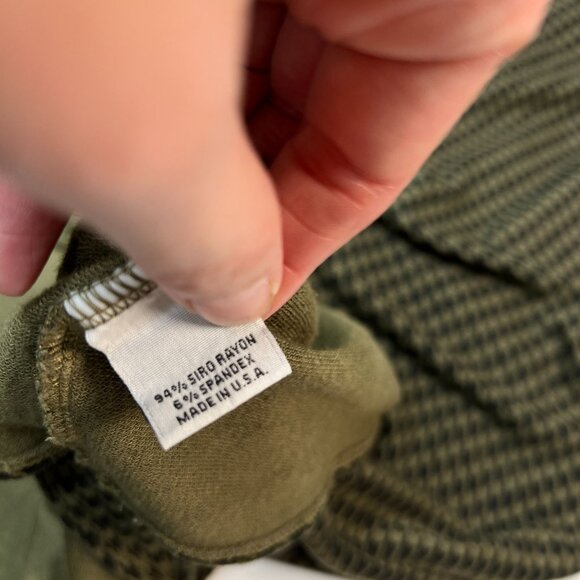 bryn Walker Dimitri Nocola Houndstooth Tunic Top Olive Green Black Large - Picture 10 of 12